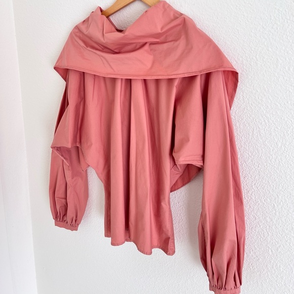 JOHANNA ORTIZ peach puff sleeve courtney love top / size 8 - Picture 2 of 7
